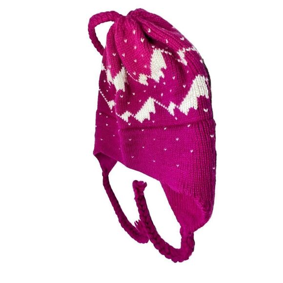 VTG VERMONT ORIGINAL MORIARTY 100% WOOL WINTER SKI CAP HAT PINK ALPINE NORDIC - Picture 3 of 5